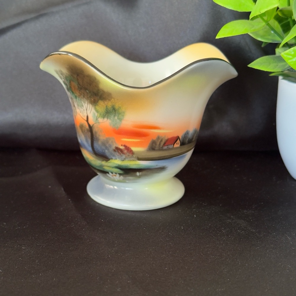 Vintage Noritake hand painted sugar bowl